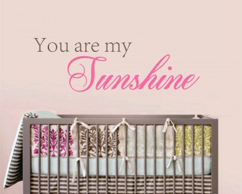 Stickers muraux citation you are my sunshine